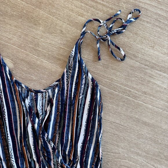 BCBGMaxAzria Striped Sleeveless Romper with Pockets, Size XS - Picture 3 of 7